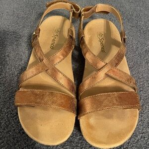 Spenco Grace Orthotic Sandals Adjustable Strappy - gold  - size 10